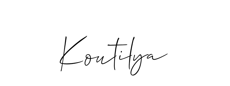 It looks lik you need a new signature style for name Koutilya. Design unique handwritten (Allison_Script) signature with our free signature maker in just a few clicks. Koutilya signature style 2 images and pictures png