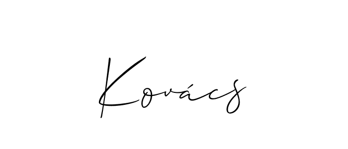 Once you've used our free online signature maker to create your best signature Allison_Script style, it's time to enjoy all of the benefits that Kovács name signing documents. Kovács signature style 2 images and pictures png