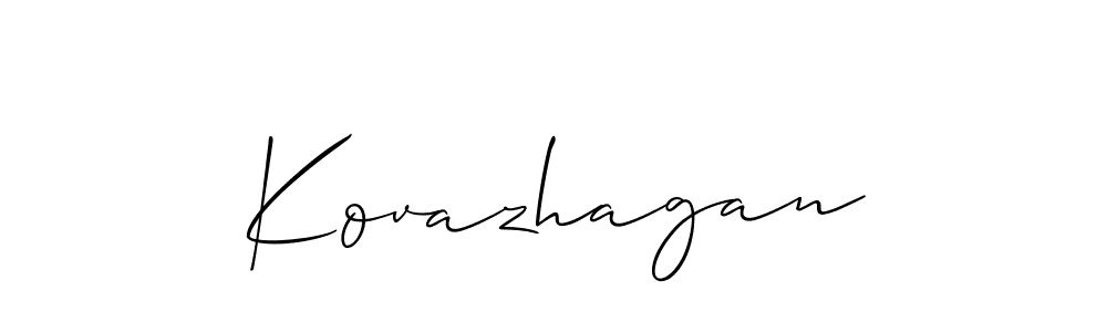 Design your own signature with our free online signature maker. With this signature software, you can create a handwritten (Allison_Script) signature for name Kovazhagan. Kovazhagan signature style 2 images and pictures png