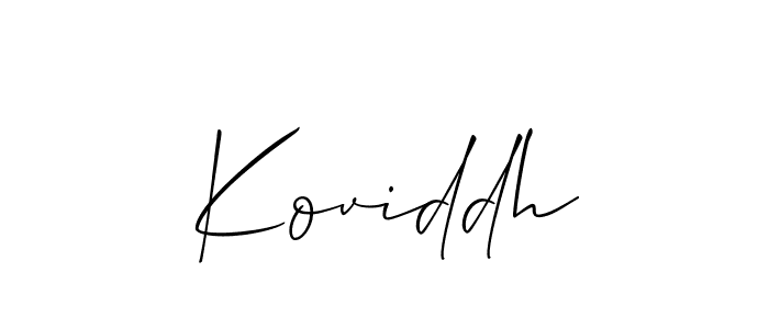 It looks lik you need a new signature style for name Koviddh. Design unique handwritten (Allison_Script) signature with our free signature maker in just a few clicks. Koviddh signature style 2 images and pictures png