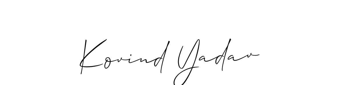 Here are the top 10 professional signature styles for the name Kovind Yadav. These are the best autograph styles you can use for your name. Kovind Yadav signature style 2 images and pictures png