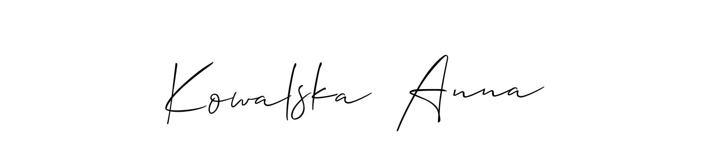 Once you've used our free online signature maker to create your best signature Allison_Script style, it's time to enjoy all of the benefits that Kowalska  Anna name signing documents. Kowalska  Anna signature style 2 images and pictures png