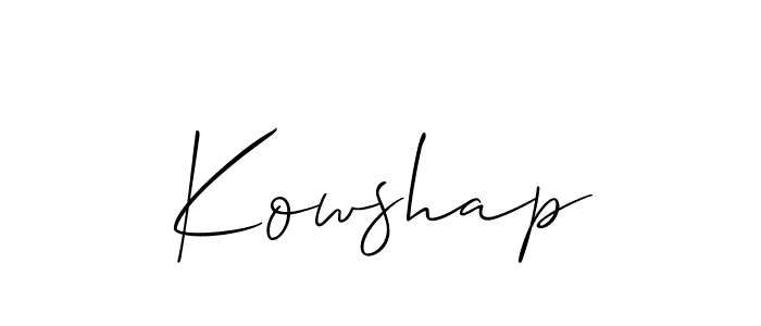 Create a beautiful signature design for name Kowshap. With this signature (Allison_Script) fonts, you can make a handwritten signature for free. Kowshap signature style 2 images and pictures png