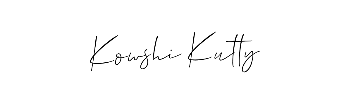 Best and Professional Signature Style for Kowshi Kutty. Allison_Script Best Signature Style Collection. Kowshi Kutty signature style 2 images and pictures png