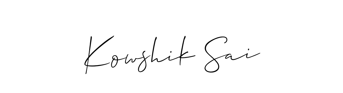 Best and Professional Signature Style for Kowshik Sai. Allison_Script Best Signature Style Collection. Kowshik Sai signature style 2 images and pictures png