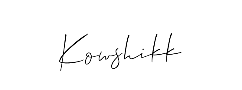 How to make Kowshikk signature? Allison_Script is a professional autograph style. Create handwritten signature for Kowshikk name. Kowshikk signature style 2 images and pictures png