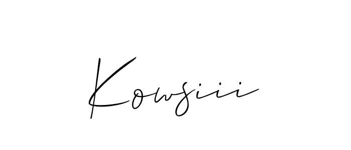 How to Draw Kowsiii signature style? Allison_Script is a latest design signature styles for name Kowsiii. Kowsiii signature style 2 images and pictures png