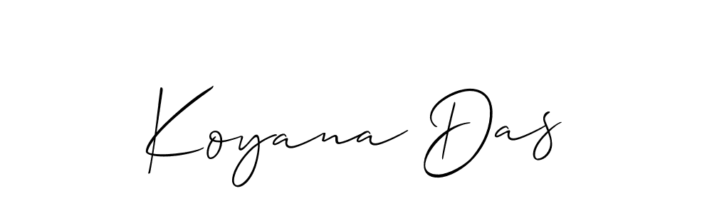 Design your own signature with our free online signature maker. With this signature software, you can create a handwritten (Allison_Script) signature for name Koyana Das. Koyana Das signature style 2 images and pictures png