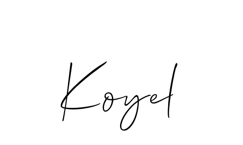 How to Draw Koyel signature style? Allison_Script is a latest design signature styles for name Koyel. Koyel signature style 2 images and pictures png
