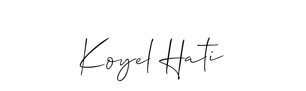 How to make Koyel Hati signature? Allison_Script is a professional autograph style. Create handwritten signature for Koyel Hati name. Koyel Hati signature style 2 images and pictures png