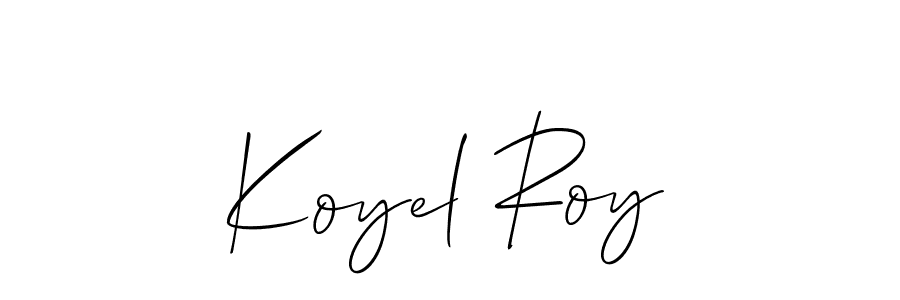 Create a beautiful signature design for name Koyel Roy. With this signature (Allison_Script) fonts, you can make a handwritten signature for free. Koyel Roy signature style 2 images and pictures png