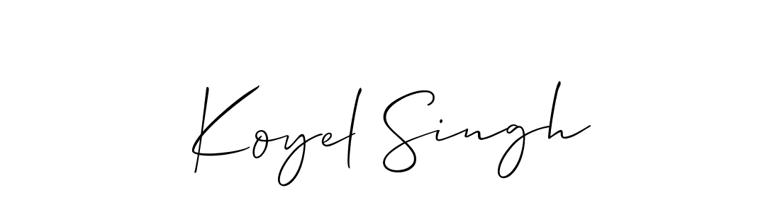 How to Draw Koyel Singh signature style? Allison_Script is a latest design signature styles for name Koyel Singh. Koyel Singh signature style 2 images and pictures png