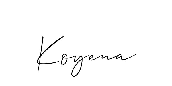 How to Draw Koyena signature style? Allison_Script is a latest design signature styles for name Koyena. Koyena signature style 2 images and pictures png