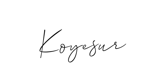 You can use this online signature creator to create a handwritten signature for the name Koyesur. This is the best online autograph maker. Koyesur signature style 2 images and pictures png
