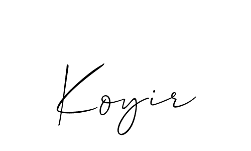 How to make Koyir signature? Allison_Script is a professional autograph style. Create handwritten signature for Koyir name. Koyir signature style 2 images and pictures png