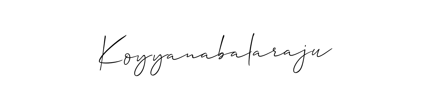 Make a short Koyyanabalaraju signature style. Manage your documents anywhere anytime using Allison_Script. Create and add eSignatures, submit forms, share and send files easily. Koyyanabalaraju signature style 2 images and pictures png