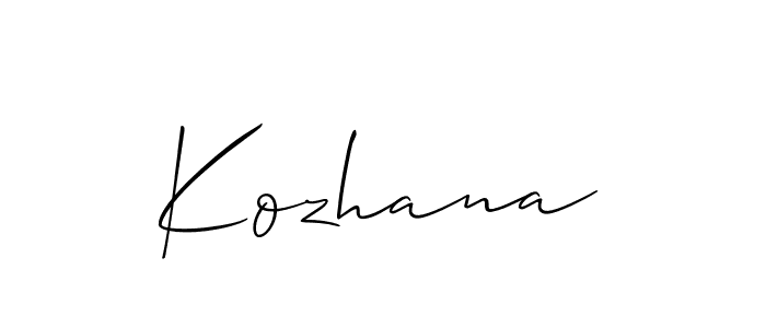 Make a short Kozhana signature style. Manage your documents anywhere anytime using Allison_Script. Create and add eSignatures, submit forms, share and send files easily. Kozhana signature style 2 images and pictures png