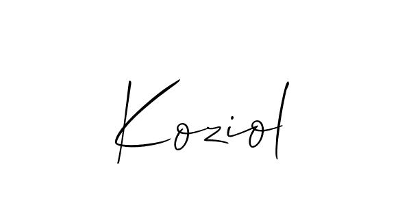 Make a beautiful signature design for name Koziol. Use this online signature maker to create a handwritten signature for free. Koziol signature style 2 images and pictures png