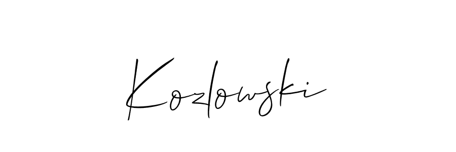 How to Draw Kozlowski signature style? Allison_Script is a latest design signature styles for name Kozlowski. Kozlowski signature style 2 images and pictures png