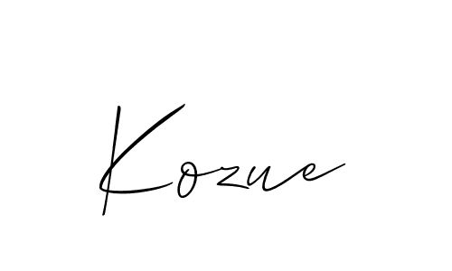 Also You can easily find your signature by using the search form. We will create Kozue name handwritten signature images for you free of cost using Allison_Script sign style. Kozue signature style 2 images and pictures png