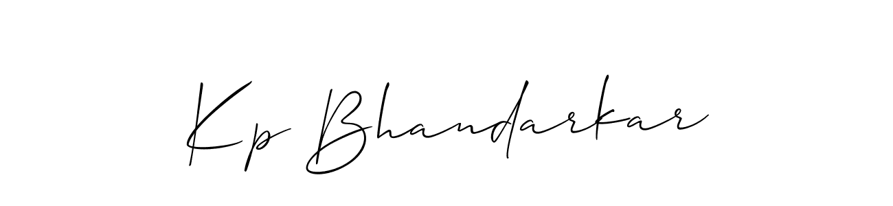 Also we have Kp Bhandarkar name is the best signature style. Create professional handwritten signature collection using Allison_Script autograph style. Kp Bhandarkar signature style 2 images and pictures png
