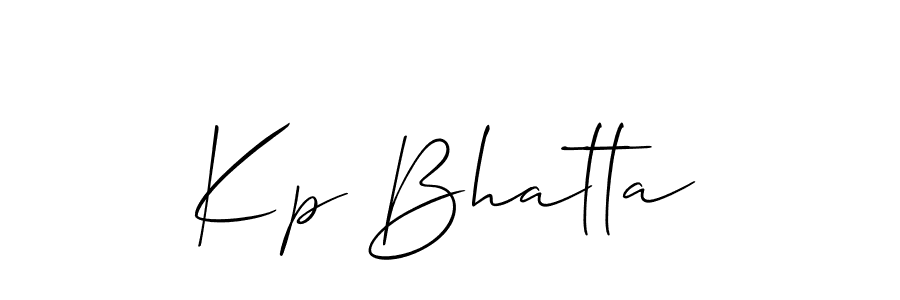 Design your own signature with our free online signature maker. With this signature software, you can create a handwritten (Allison_Script) signature for name Kp Bhatta. Kp Bhatta signature style 2 images and pictures png