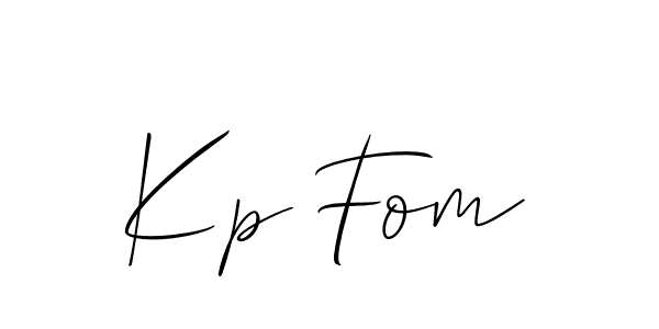 How to Draw Kp Fom signature style? Allison_Script is a latest design signature styles for name Kp Fom. Kp Fom signature style 2 images and pictures png