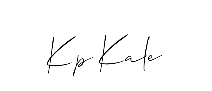 The best way (Allison_Script) to make a short signature is to pick only two or three words in your name. The name Kp Kale include a total of six letters. For converting this name. Kp Kale signature style 2 images and pictures png