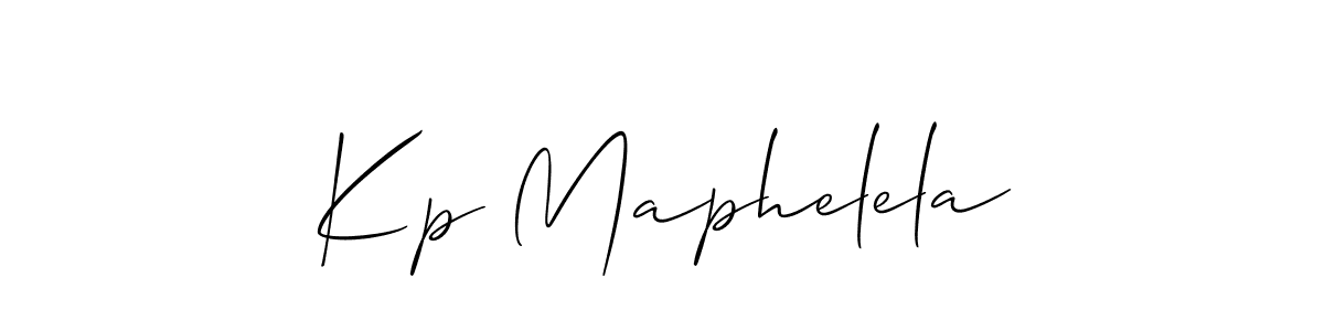 How to make Kp Maphelela signature? Allison_Script is a professional autograph style. Create handwritten signature for Kp Maphelela name. Kp Maphelela signature style 2 images and pictures png