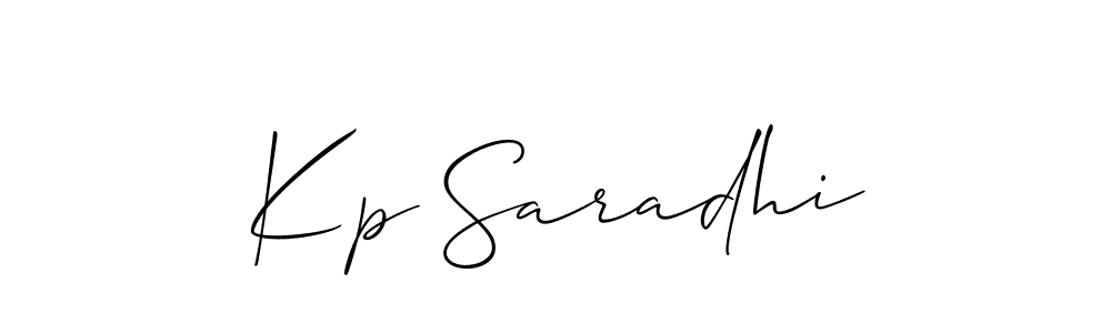 It looks lik you need a new signature style for name Kp Saradhi. Design unique handwritten (Allison_Script) signature with our free signature maker in just a few clicks. Kp Saradhi signature style 2 images and pictures png