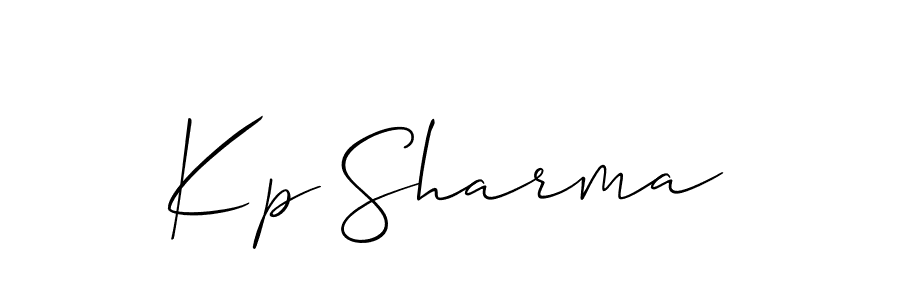 Kp Sharma stylish signature style. Best Handwritten Sign (Allison_Script) for my name. Handwritten Signature Collection Ideas for my name Kp Sharma. Kp Sharma signature style 2 images and pictures png