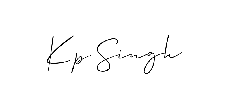 Design your own signature with our free online signature maker. With this signature software, you can create a handwritten (Allison_Script) signature for name Kp Singh. Kp Singh signature style 2 images and pictures png