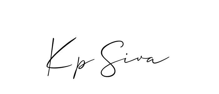 It looks lik you need a new signature style for name Kp Siva. Design unique handwritten (Allison_Script) signature with our free signature maker in just a few clicks. Kp Siva signature style 2 images and pictures png