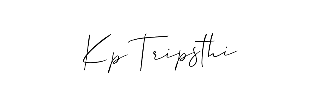 Make a beautiful signature design for name Kp Tripsthi. With this signature (Allison_Script) style, you can create a handwritten signature for free. Kp Tripsthi signature style 2 images and pictures png