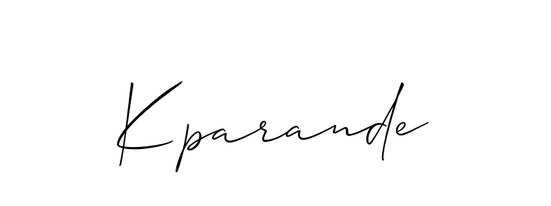 if you are searching for the best signature style for your name Kparande. so please give up your signature search. here we have designed multiple signature styles  using Allison_Script. Kparande signature style 2 images and pictures png