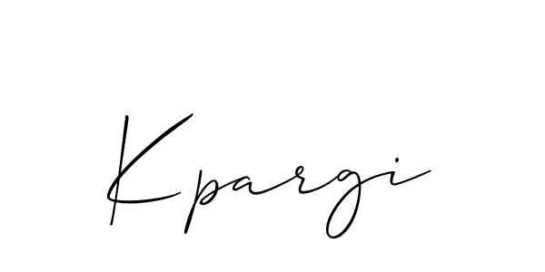 Use a signature maker to create a handwritten signature online. With this signature software, you can design (Allison_Script) your own signature for name Kpargi. Kpargi signature style 2 images and pictures png