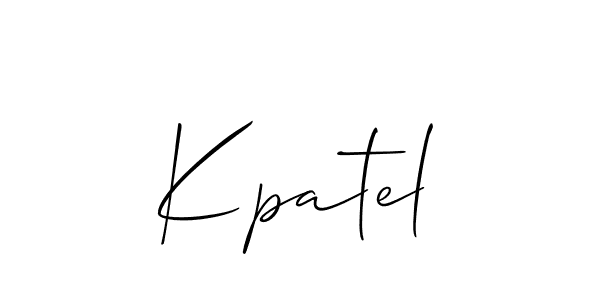 How to make Kpatel signature? Allison_Script is a professional autograph style. Create handwritten signature for Kpatel name. Kpatel signature style 2 images and pictures png