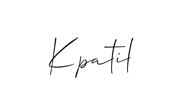 Best and Professional Signature Style for Kpatil. Allison_Script Best Signature Style Collection. Kpatil signature style 2 images and pictures png