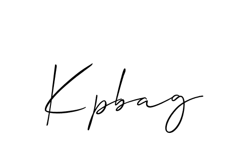 Make a beautiful signature design for name Kpbag. With this signature (Allison_Script) style, you can create a handwritten signature for free. Kpbag signature style 2 images and pictures png