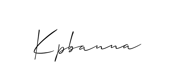 Once you've used our free online signature maker to create your best signature Allison_Script style, it's time to enjoy all of the benefits that Kpbanna name signing documents. Kpbanna signature style 2 images and pictures png