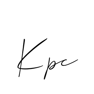 Similarly Allison_Script is the best handwritten signature design. Signature creator online .You can use it as an online autograph creator for name Kpc. Kpc signature style 2 images and pictures png