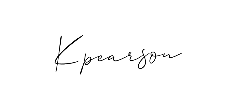 Design your own signature with our free online signature maker. With this signature software, you can create a handwritten (Allison_Script) signature for name Kpearson. Kpearson signature style 2 images and pictures png