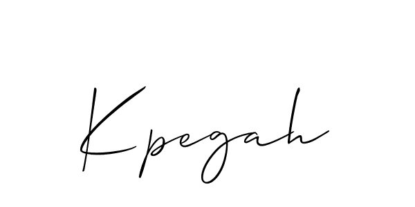 if you are searching for the best signature style for your name Kpegah. so please give up your signature search. here we have designed multiple signature styles  using Allison_Script. Kpegah signature style 2 images and pictures png