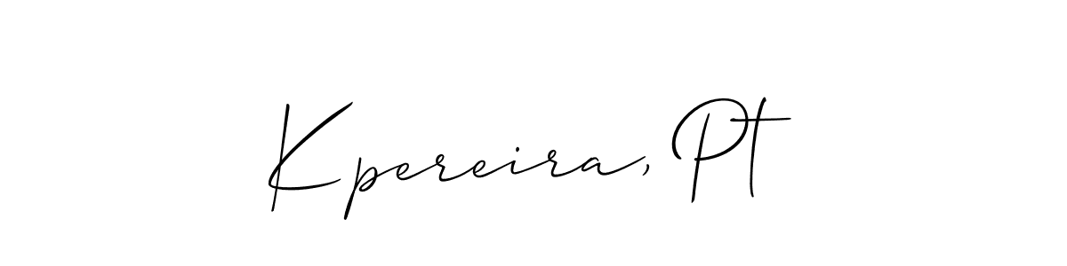 How to Draw Kpereira, Pt signature style? Allison_Script is a latest design signature styles for name Kpereira, Pt. Kpereira, Pt signature style 2 images and pictures png