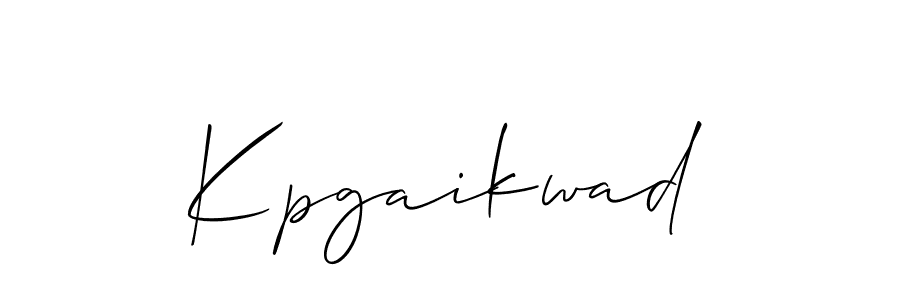 Use a signature maker to create a handwritten signature online. With this signature software, you can design (Allison_Script) your own signature for name Kpgaikwad. Kpgaikwad signature style 2 images and pictures png