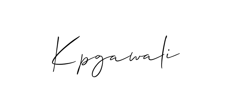 Also we have Kpgawali name is the best signature style. Create professional handwritten signature collection using Allison_Script autograph style. Kpgawali signature style 2 images and pictures png