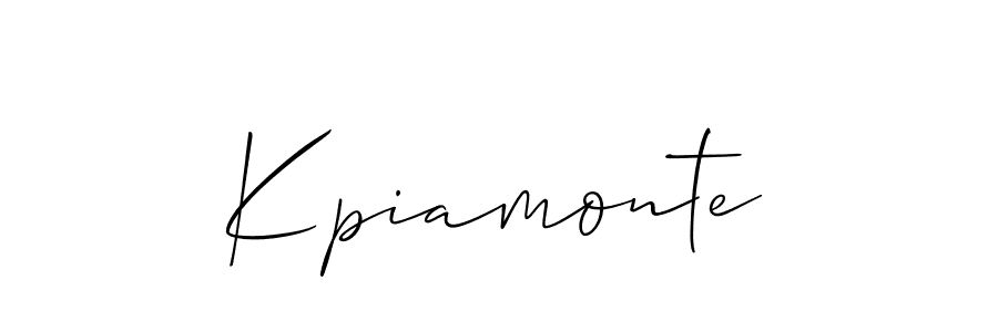 Kpiamonte stylish signature style. Best Handwritten Sign (Allison_Script) for my name. Handwritten Signature Collection Ideas for my name Kpiamonte. Kpiamonte signature style 2 images and pictures png