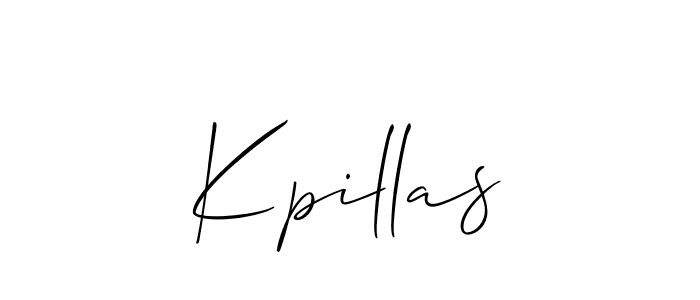 Design your own signature with our free online signature maker. With this signature software, you can create a handwritten (Allison_Script) signature for name Kpillas. Kpillas signature style 2 images and pictures png