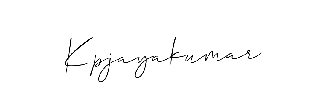 The best way (Allison_Script) to make a short signature is to pick only two or three words in your name. The name Kpjayakumar include a total of six letters. For converting this name. Kpjayakumar signature style 2 images and pictures png