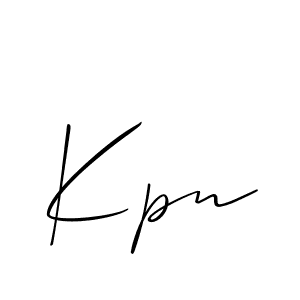 Also we have Kpn name is the best signature style. Create professional handwritten signature collection using Allison_Script autograph style. Kpn signature style 2 images and pictures png